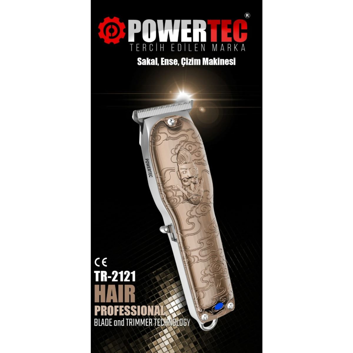 Powertec TR 2121 Şarjlı Tıraş Makinesi Ense Sakal Çizim