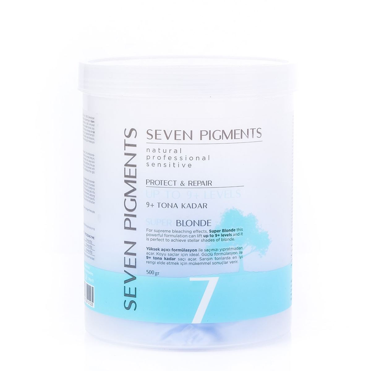 Seven Pigments Doğal Profesyonel Hassas Saç Tozu Açıcı - 500 Gr